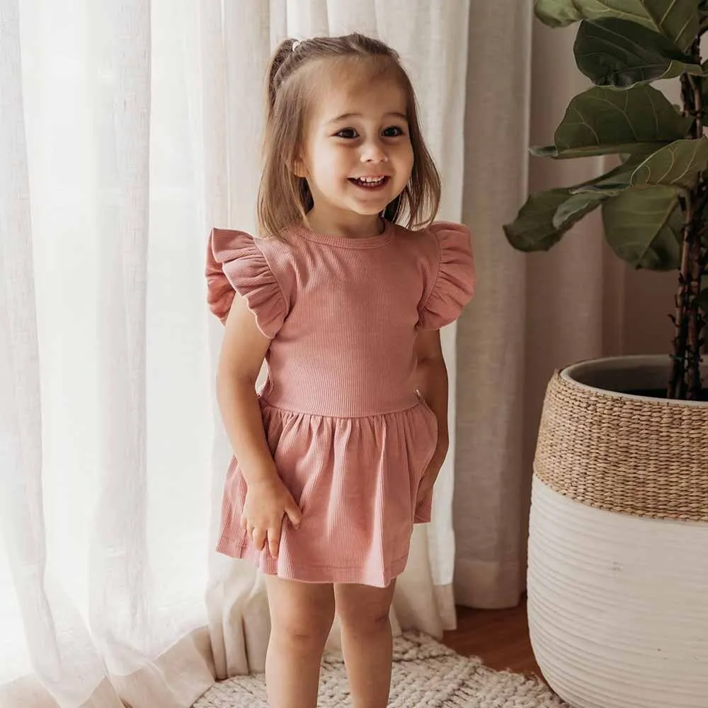 Rose Short Sleeve Organic Dress