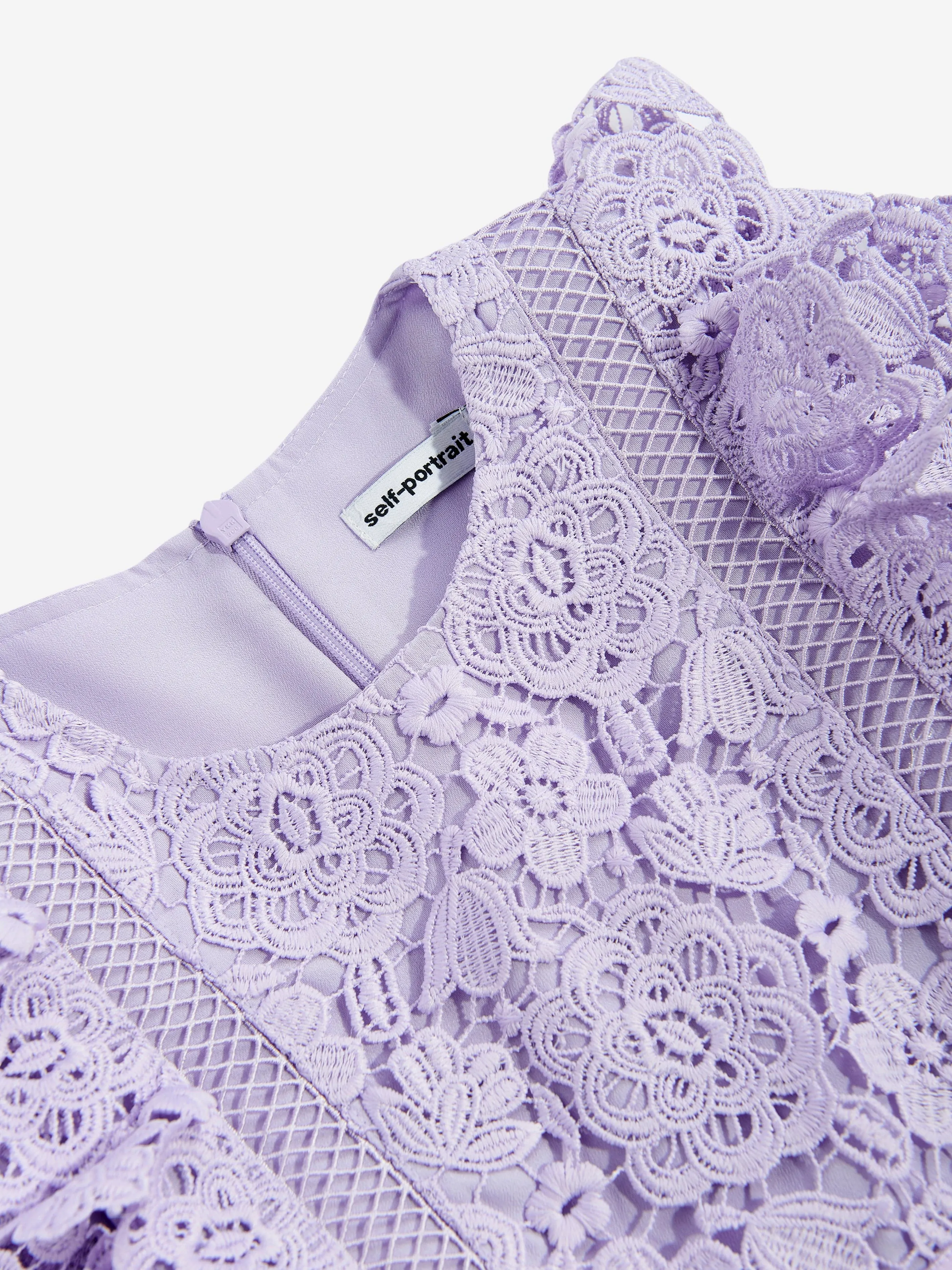 Self Portrait Girls Lace Dress in Purple
