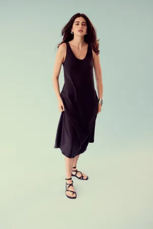 Silk Tank Dress - Black
