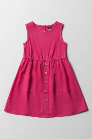 Sleeveless Dress Bright Pink