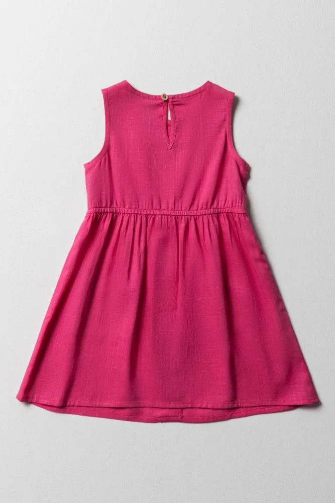 Sleeveless Dress Bright Pink