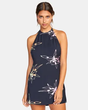 Straight On Halter Dress - Black
