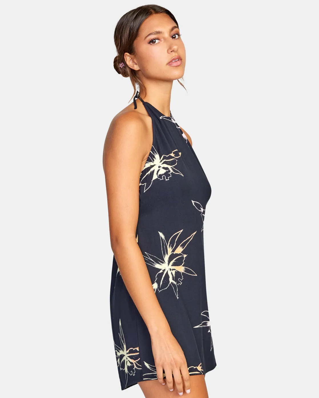 Straight On Halter Dress - Black