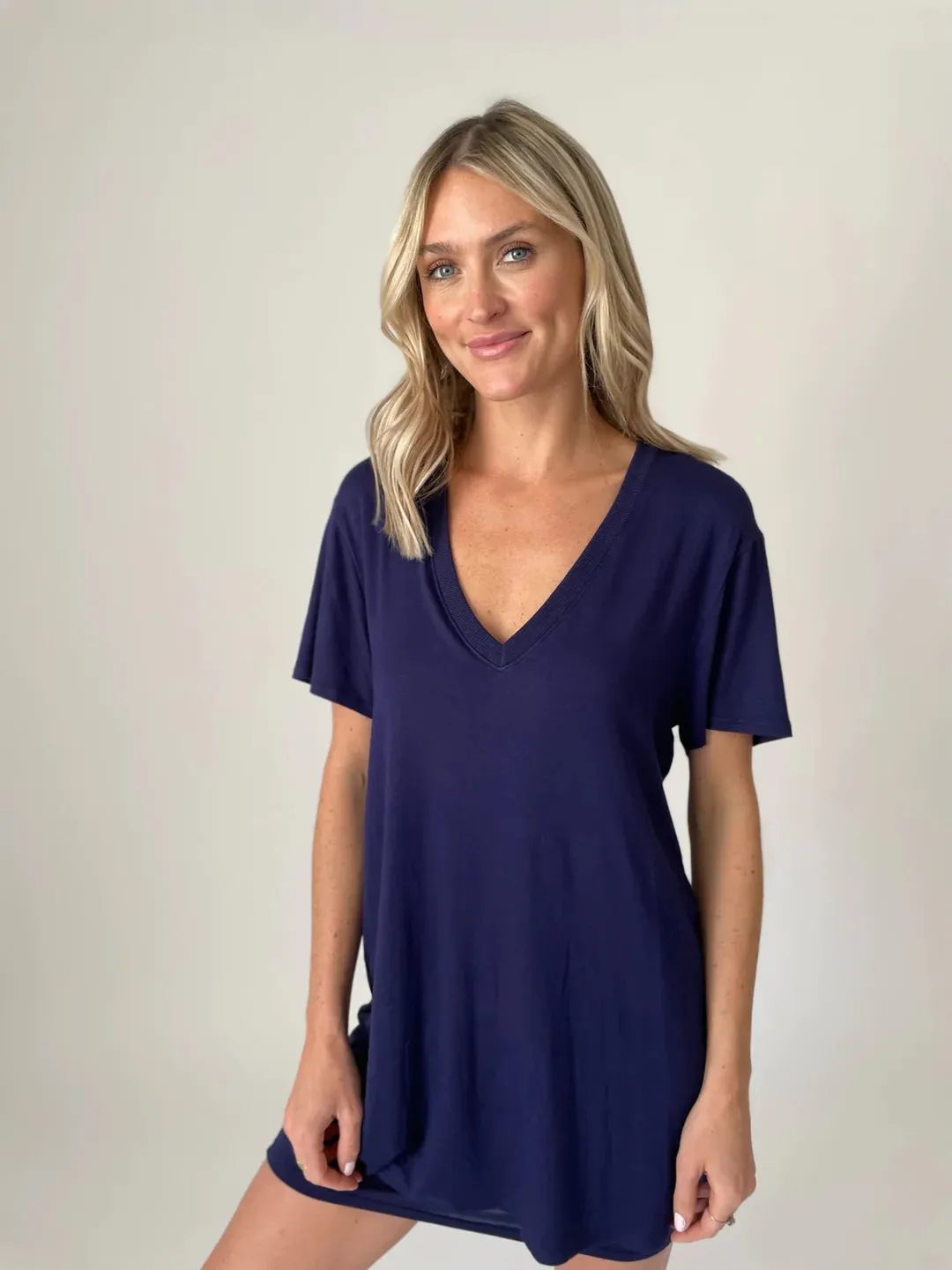 V-Neck Shirt Dress