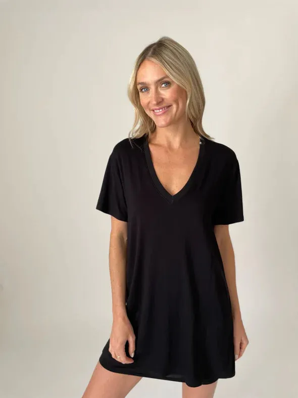 V-Neck Shirt Dress