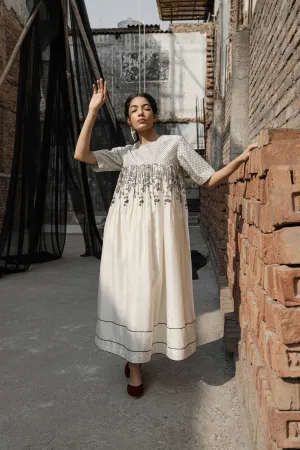 White Chanderi Maxi Dress