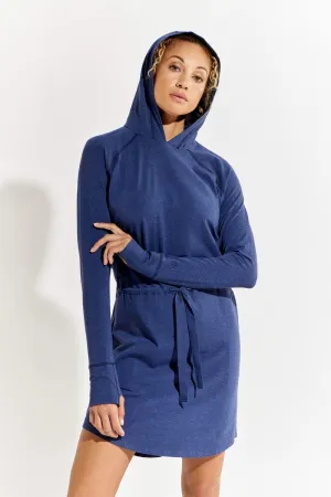 Women's LumaLeo Hoodie Dress  |  Indigo Heather