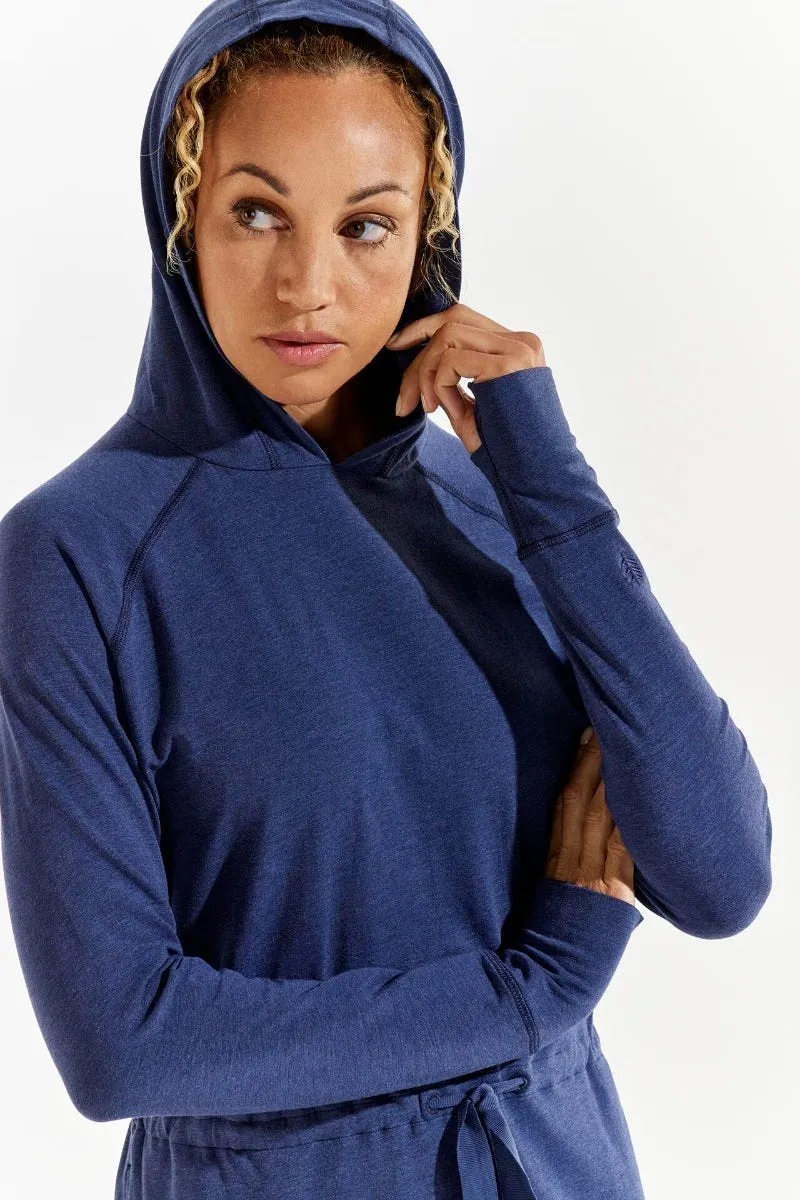 Women's LumaLeo Hoodie Dress  |  Indigo Heather